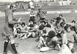 Flashback Gallery: Alan Dicks gives tactical advice to the Bristol City players before an Ashton Gate game