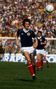 Alan Hansen in action for Scotland May 1982 Alan Hansen in action for Scotland May 1982