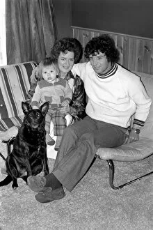Images Dated 24th March 1975: Alan Learmouth and Dog 'Dollar': The family at home at Eastbourne