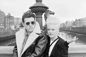 Images Dated 27th February 1987: Alannah Currie and Tom Bailey who form pop duo The Thompson Twins pictured in Dublin