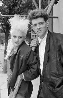 Images Dated 27th February 1987: Alannah Currie and Tom Bailey who form pop duo The Thompson Twins pictured in Dublin