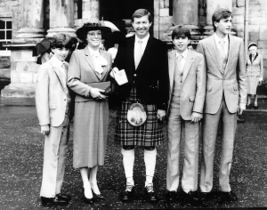 Award Ceremonies Gallery: Alex Ferguson Football manager of Aberdeen with his wife