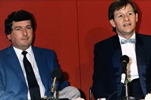 Images Dated 17th March 1990: Alex Higgins Snooker with Paul Hatherell Snooker Tournament Director