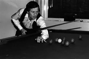 Alex Higgins World Snooker Champion Circa May 1982 pots a few balls at home after Alex Higgins World Snooker Champion Circa May 1982 pots a few balls at home after