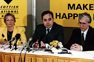 Images Dated 10th April 1992: Alex Salmond, centre. What a difference a year makes. At the last SNP conference