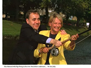 Alex Salmond and Margaret Ewing in yellow jacket September 1994 Alex Salmond and Margaret Ewing in yellow jacket September 1994