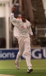 Alex Tudor celebrates wicket of Stephen Fleming July 1999 during first day of Alex Tudor celebrates wicket of Stephen Fleming July 1999 during first day of