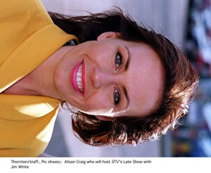 Images Dated 15th February 1996: Alison Craig who will host STVs Late Show with Jim White yellow jacket