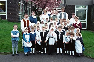 00611 Gallery: All dressed up and ready to go - Meltham youngsters get ready for a trip back in time