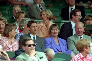 Images Dated 26th June 1992: All England Lawn Tennis Championships at Wimbledon Footballer Gary Lineker with