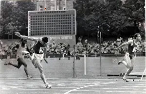 Allan Wells 1982 sport athletics action beating Cameron Sharp Allan Wells 1982 sport athletics action beating Cameron Sharp