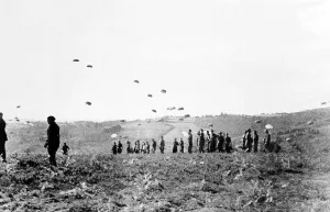 00154 Gallery: Allied troops parachute into Correze France during WW2 1944