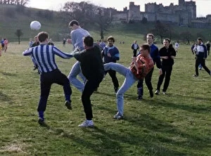 Images Dated 3rd March 1992: Alnwick Shrove Tuesday Football Match, Tuesday 3rd March 1992