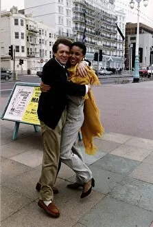 Alphonsia Emmanuel Actress With Fellow Actor Miles Anderson Who Star In The TV Programme