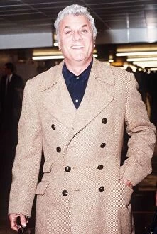 American actor Tony Curtis at Heathrow Airport November 1988