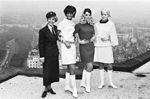 Boots And Shoes Gallery: American Airline stewardesses modelling new uniforms 2nd November 1967