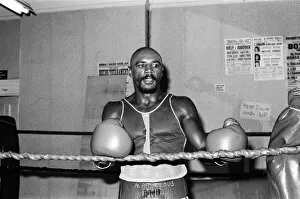 Images Dated 24th October 1980: American boxer Marvin Hagler in London to challenge WBC