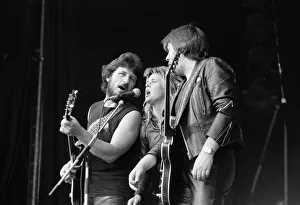 American glam rock musician Suzi Quatro performing on stage on Saturday night at American glam rock musician Suzi Quatro performing on stage on Saturday night at
