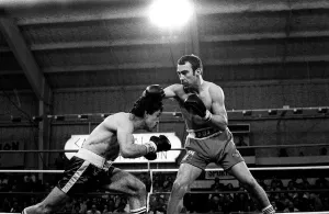 American middleweight boxer Vito Antuofermo in action during the defence of his WBA American middleweight boxer Vito Antuofermo in action during the defence of his WBA