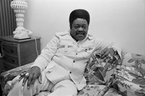 American pianist Fats Domino in London to play at the New Victoria Theatre American pianist Fats Domino in London to play at the New Victoria Theatre