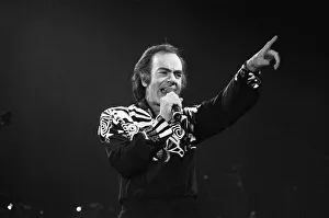 Images Dated 8th November 1989: American singer Neil Diamond in concert at the NEC Arena, Birmingham. 8th November 1989