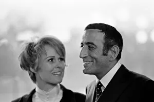 American singer Tony Bennett and his fiancee at the Hilton Hotel. 10th March 1968 American singer Tony Bennett and his fiancee at the Hilton Hotel. 10th March 1968