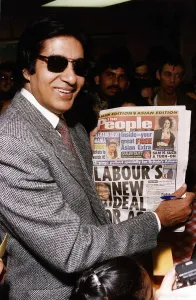 Amitabh Bachchan Indian actor and star of Khuda Gawah with the Asianedition of The Amitabh Bachchan Indian actor and star of Khuda Gawah with the Asianedition of The