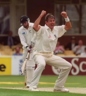 Andrew Caddick celebrates wicket of Horne July 1999 during first day of the first Andrew Caddick celebrates wicket of Horne July 1999 during first day of the first
