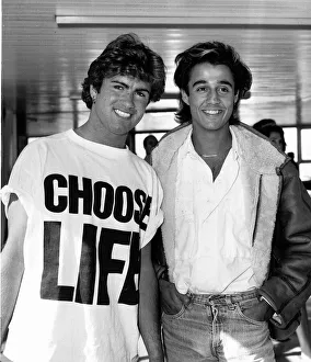 Andrew Ridgeley and George Michael of the pop group Wham Andrew Ridgeley and George Michael of the pop group Wham