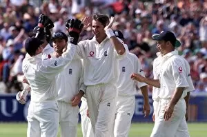 Images Dated 2nd July 1999: Andy Caddick Cricket Player Of England July 1999 Celebrates After He Gets