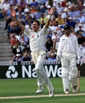 Images Dated 2nd July 1999: ANDY CADDICK CRICKET PLAYER OF ENGLAND JULY 1999 CELEBRATES AFTER HE TAKES ANOTHER