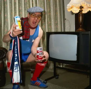 Andy Cameron ready for the World cup May 1986 Andy Cameron ready for the World cup May 1986