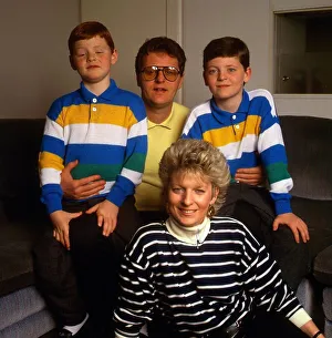Andy Ritchie at home with his wife and sons March 1988 Andy Ritchie at home with his wife and sons March 1988