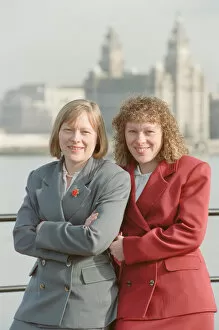 Images Dated 27th February 1992: Angela Eagle (left) and her twin sister Maria, pictured in Liverpool, February 1992