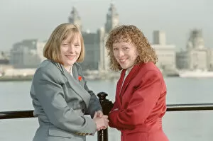Images Dated 27th February 1992: Angela Eagle (left) and her twin sister Maria, pictured in Liverpool, February 1992