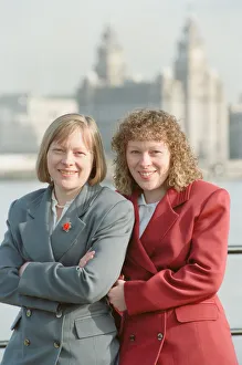 Images Dated 27th February 1992: Angela Eagle (left) and her twin sister Maria, pictured in Liverpool, February 1992