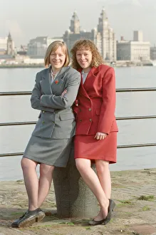 Images Dated 27th February 1992: Angela Eagle (left) and her twin sister Maria, pictured in Liverpool, February 1992