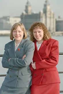 Images Dated 27th February 1992: Angela Eagle (left) and her twin sister Maria, pictured in Liverpool, February 1992