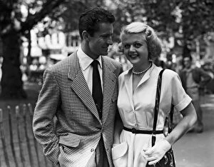 Archiveids Gallery: Angela Lansbury and Peter Shaw, who are in London for their wedding. 26th July 1949