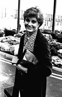 Images Dated 7th January 1981: Angela Rippon arrives in Newcastle to announce the winners of the Newcastle 900