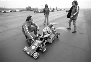 Angela four year old daughter of Ken James seen here at the wheel of her miniature petrol Angela four year old daughter of Ken James seen here at the wheel of her miniature petrol