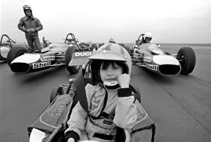 Angela four year old daughter of Ken James seen here at the wheel of her miniature petrol Angela four year old daughter of Ken James seen here at the wheel of her miniature petrol