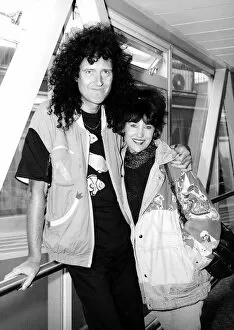 Images Dated 8th September 1992: Anita Dobson actress and Brian May guitarist