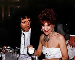 Images Dated 15th November 1993: Anita Dobson Actress with Brian May at the Royal Gardens Hotel for the Unsung Heroes