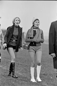 Anne Kirkbride (aged 17 - left) and Clare Sutcliffe (right- who played Denise
