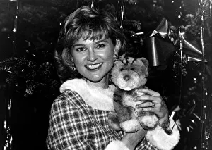 Images Dated 1st December 1992: Anthea Turner TV Presenter with a Cuddly Toy
