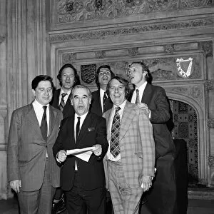 Images Dated 22nd May 1975: Some of the anti-Common Market MPs at Westminster rehearse their song 'Nine
