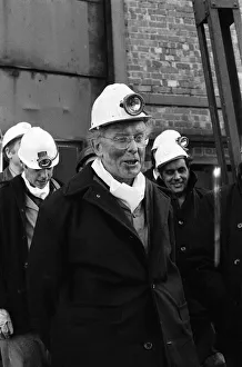 The Archbishop of Canterbury Donald Coggan visits Betteshanger Colliery, Kent The Archbishop of Canterbury Donald Coggan visits Betteshanger Colliery, Kent