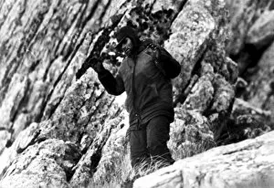 AN ARGENTINE SOLDIER SURRENDERING TO THE BRITISH TASK FORCE DURING THE FALKLANDS WAR 1982