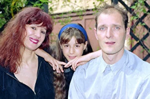 Arlene Phillips, choreographer for dance group Hot Gossip. Pictured with family